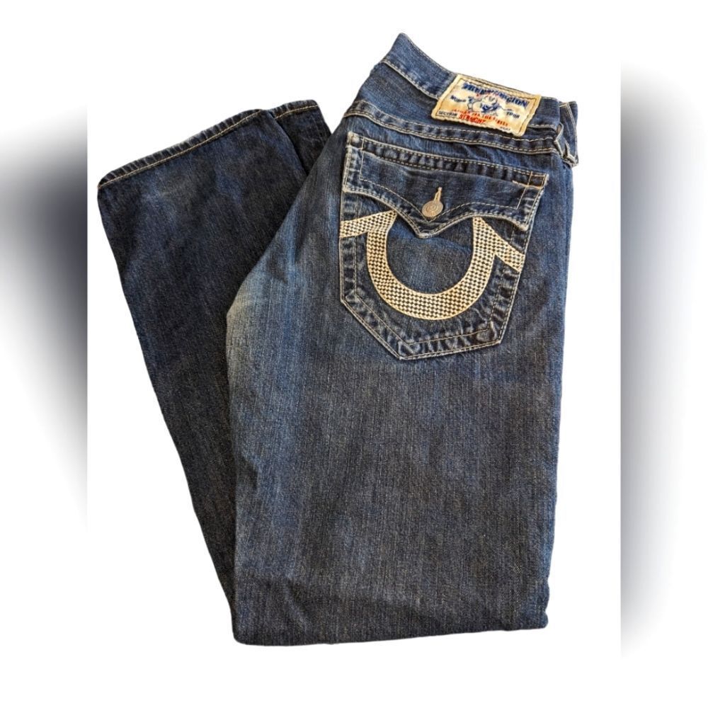 True Religion vintage straight denim jeans size 32